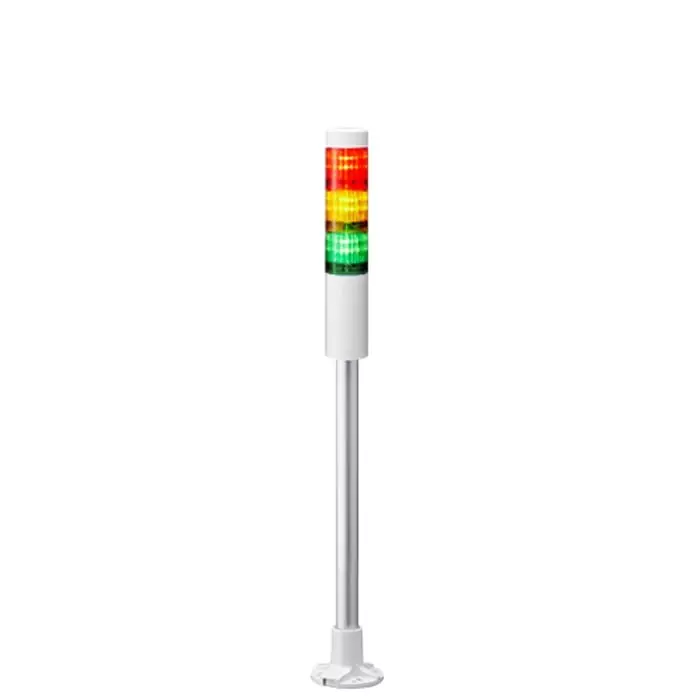 Patlite LR4 Series Coloured Signal Tower 3 Lights 24 V DC Pole Mount, LR4-302PJNW-RYG