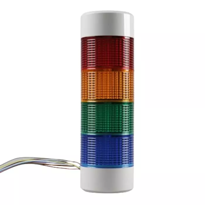 Patlite WME Series Multicolour Buzzer Signal Tower 4 Lights 24 V DC Direct Mount, WME-402DFB-RYGB
