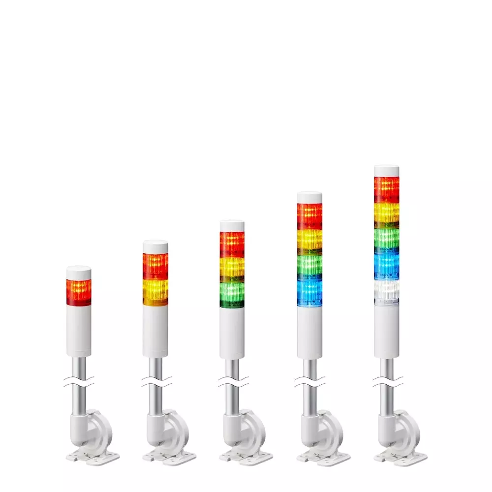 PATLITE Stacked Signal Light Signal Tower DC 24 V Rated Voltage Φ40 mm Outer Dia, LR4-402QJBW-GCRB