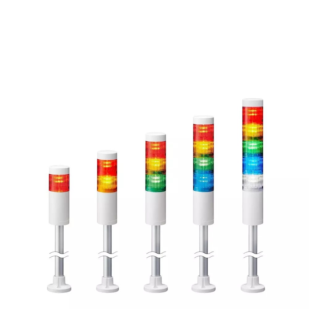 PATLITE LED Stacked Signal Light DC 24 V Rated Voltage, LR5-502PJBW-RYBGC
