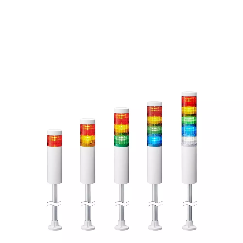 PATLITE LED Stacked Signal Light AC 100-240 V Rated Voltage, LR6-3M2PJBW-YBG