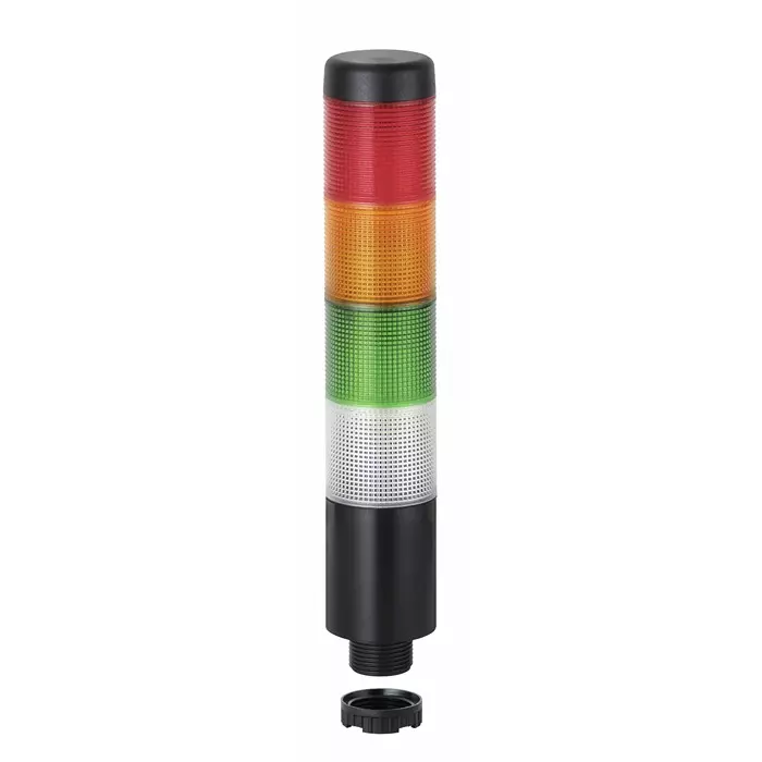 Werma Signal Tower Kompakt 37 Series Clear Green Red Yellow Buzzer 4 Lights 24 V Built-in, 699.240.75