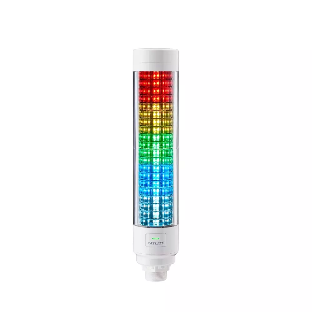 Patlite LB6-IL Series Amber Blue Cyan Green Purple Red White IO-Link Signal Tower 21 Lights 24 V Upright, LB6-20ILWCNW