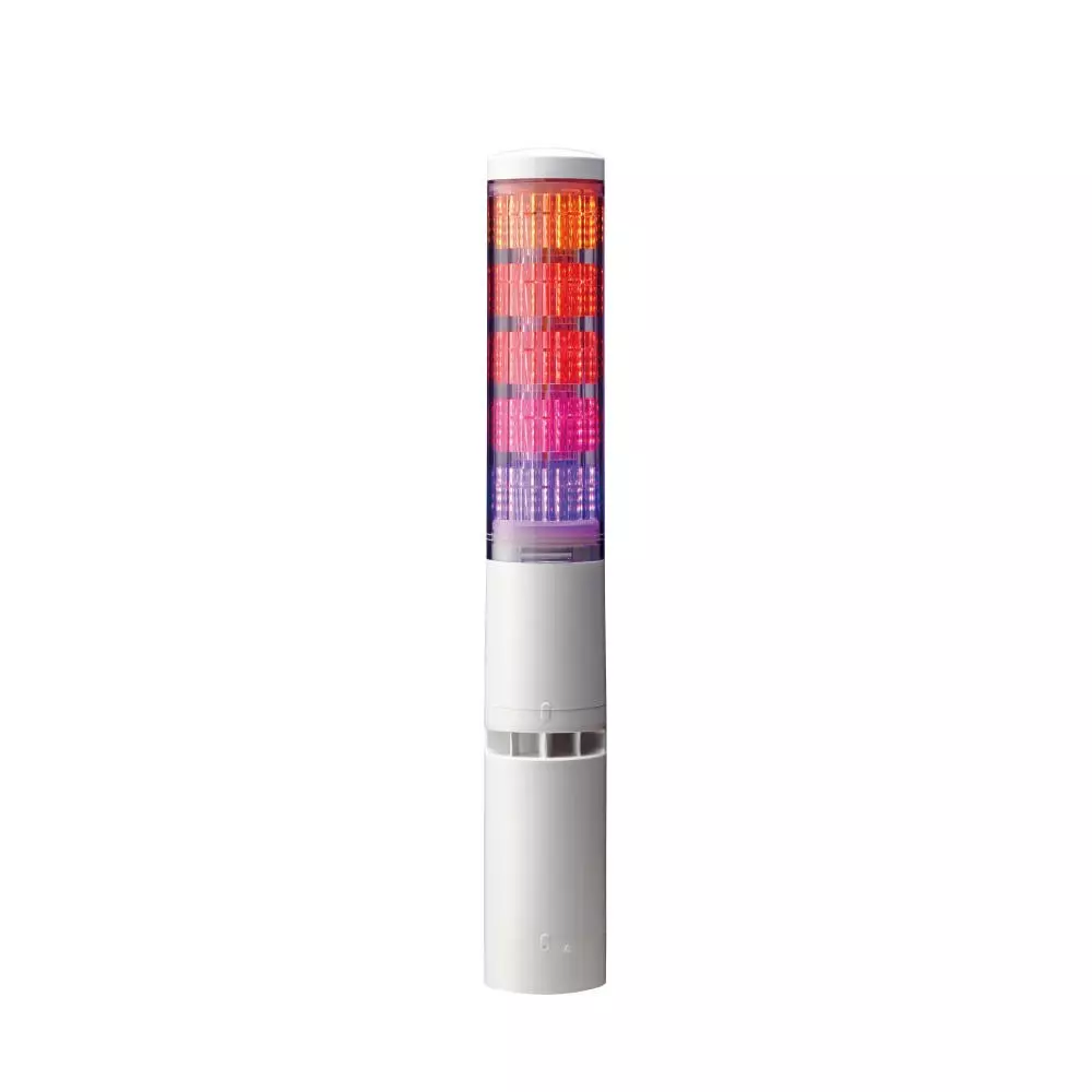 PATLITE 60 mm Ethernet Programmable LED Signal Tower with Poe Direct Mount Type, LA6-5DTNWB-POE