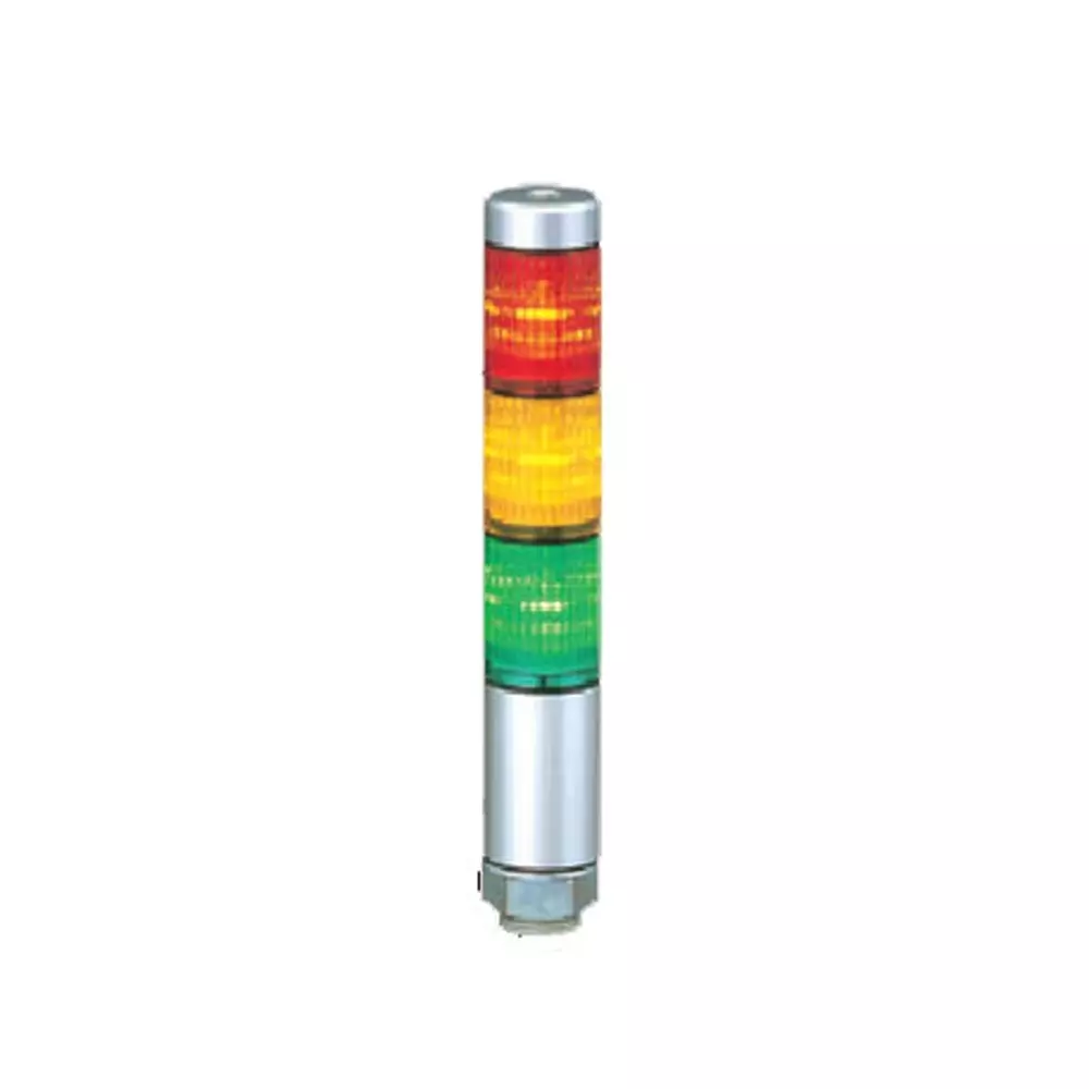 Patlite MPS Series Coloured Signal Tower 3 Lights 24 V AC/dc Direct Mount, MPS-302-RYG