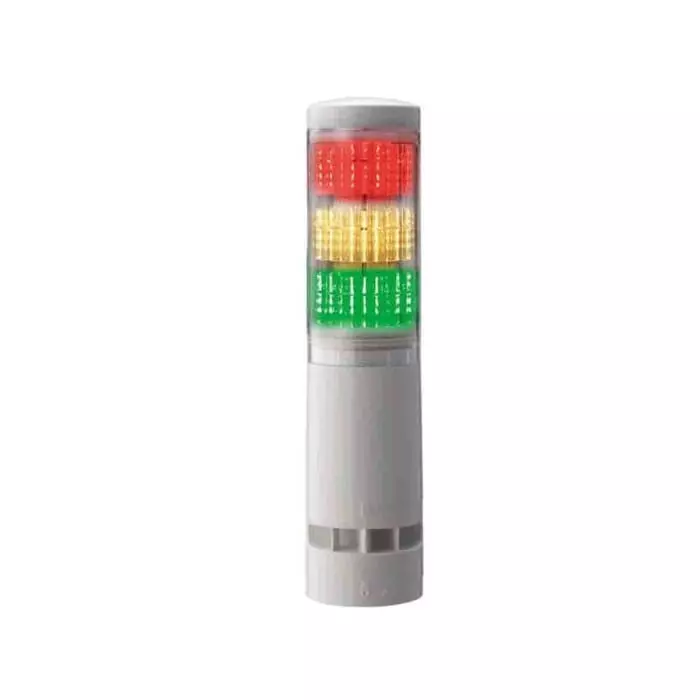 Patlite LA6 Series Clear Buzzer Signal Tower 3 Lights 24 V DC Direct Mount, LA6-3DTNUN-RYG