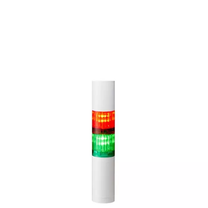 Patlite LR4 Series Coloured Buzzer Signal Tower 2 Lights 24 V DC Direct Mount, LR4-202WJBW-RG