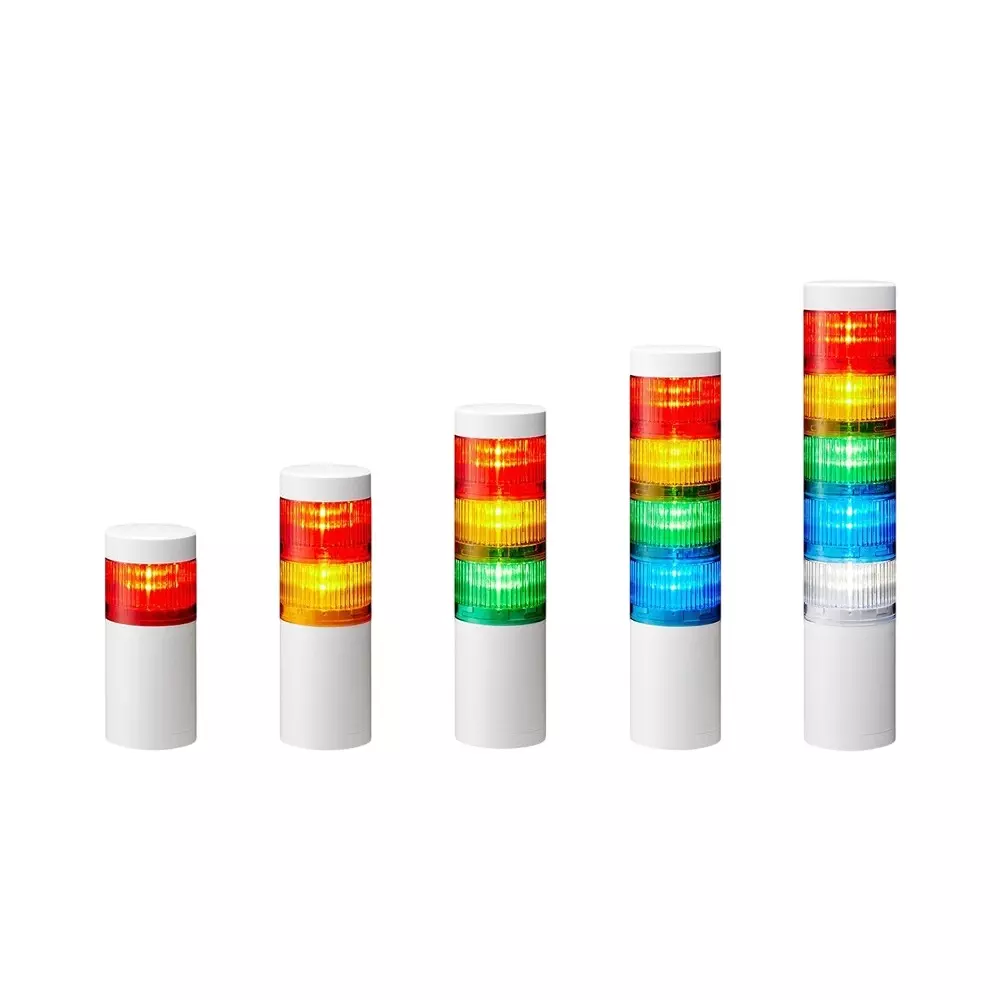 PATLITE Multilayer Signal Light Signal Tower DC 24 V Rated Voltage Φ60 mm Outer Dia, LR6-302WJNW-GRC