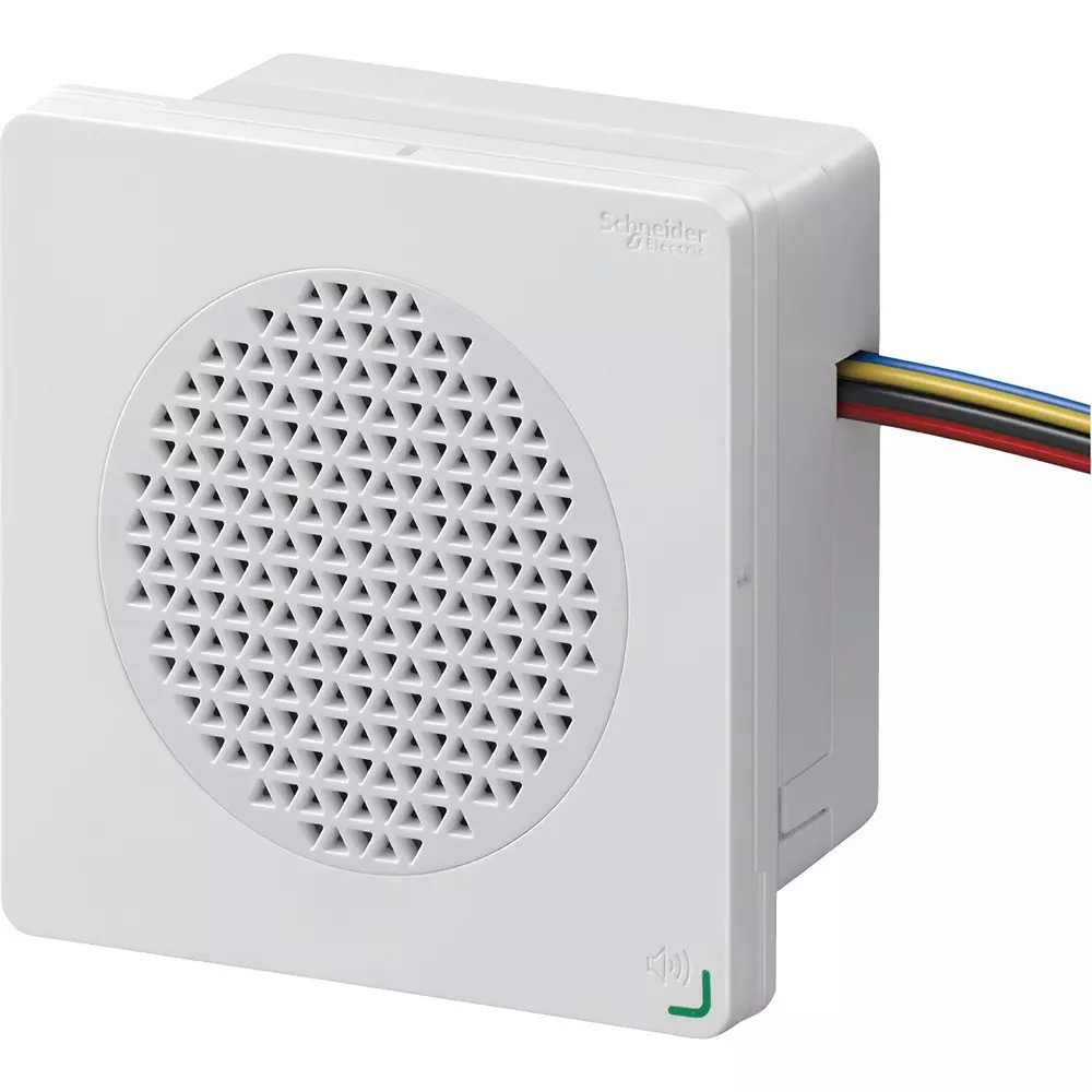 Schneider Electric Thin-Body Cone Speaker DC 12 to 24 V Voltage DC 10 to 30 V Operating Voltage 3.8 W Power, XVSV9BWN