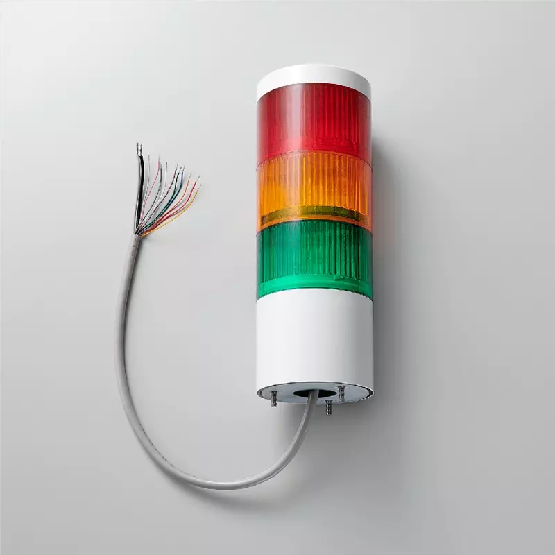 Patlite Multifuctiion Signal Tower Light with Buzzer, Flashing, Revolving, 100 mm, LR10-3M2WJBW-RYG