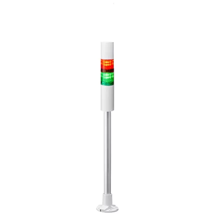 Patlite LR4 Series Coloured Buzzer Signal Tower 2 Lights 24 V DC Pole Mount, LR4-202PJBW-RG