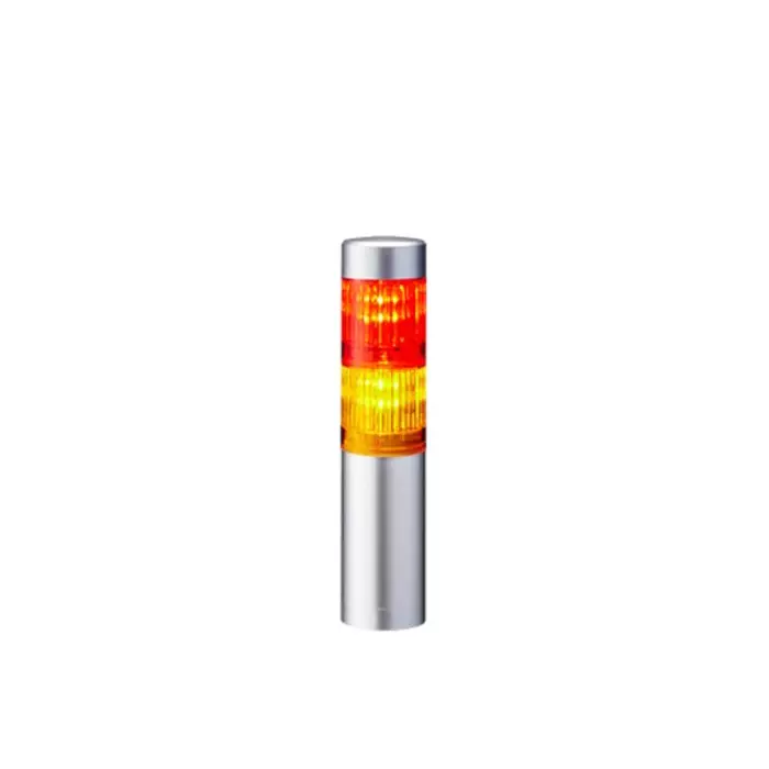 Patlite LR4 Series Coloured Signal Tower 2 Lights 24 V DC Direct Mount, LR4-202WJNU-RY