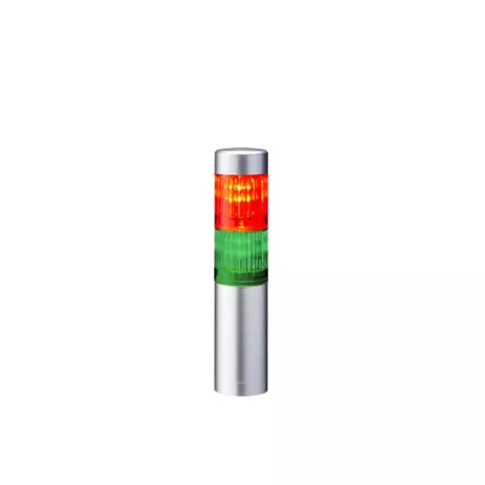 Patlite LR4 Series Coloured Signal Tower 2 Lights 24 V DC Direct Mount, LR4-202WJNU-RG