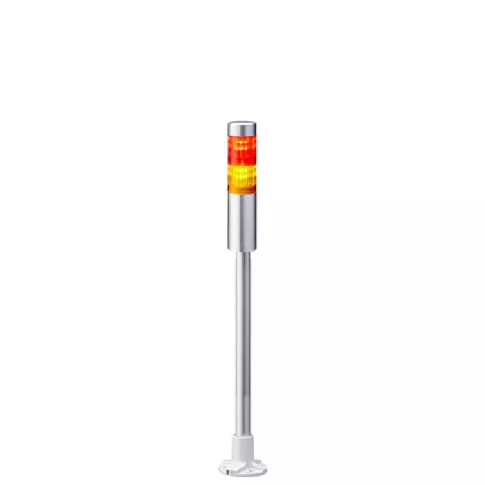 Patlite LR4 Series Coloured Signal Tower 2 Lights 24 V DC Pole Mount, LR4-202PJNU-RY