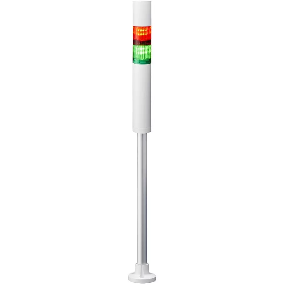 PATLITE Stacked Signal Light Signal Tower AC 100-240 V Rated Voltage Φ40 mm Outer Dia, LR4-2M2PJBW-RG