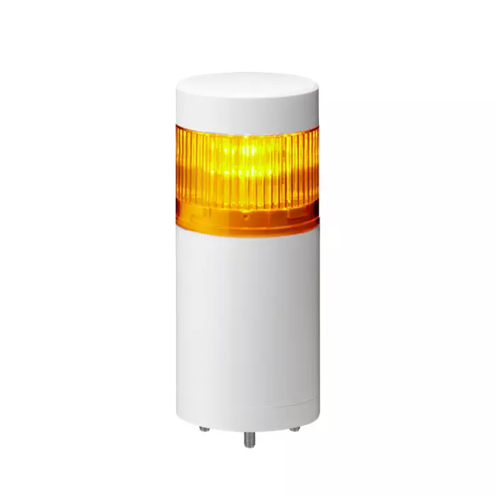 Patlite Signal Tower Light without Buzzer/Flashing, 60 mm 24 V DC Amber, LR6-102WJNW-Y