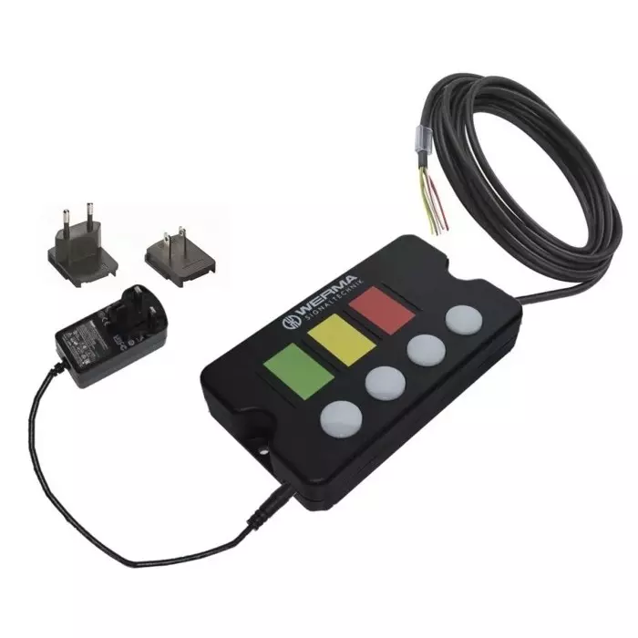 Werma Signal Tower Andon S martBOX Series Box Kit 4 Lights 24 V DC 90-250 AC Base Mount, 860.000.09