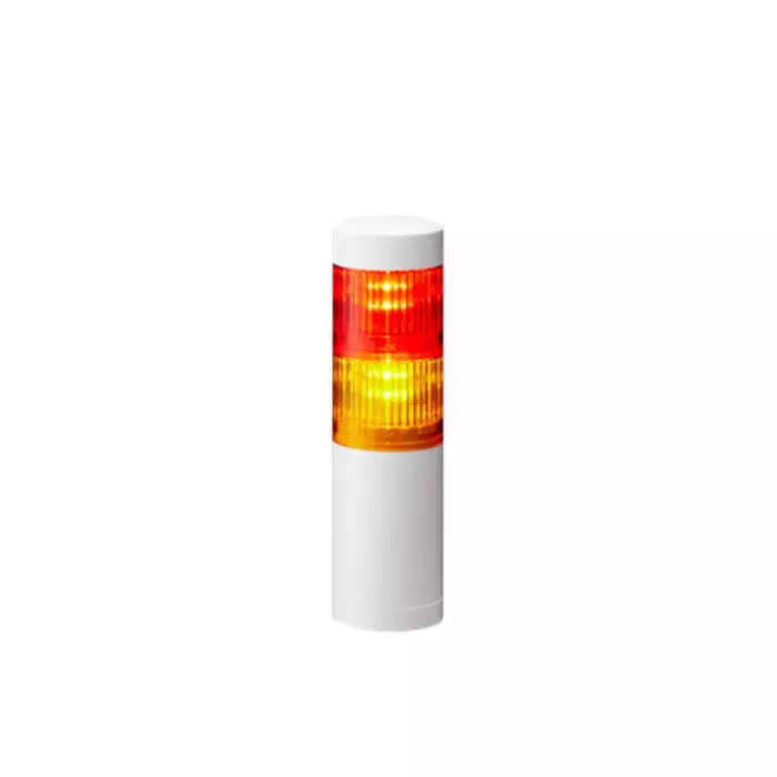 Patlite LR5 Series Amber Red Signal Tower 2 Lights 24 V DC Direct Mount, LR5-202WENW-RY