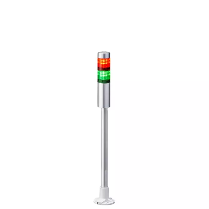 Patlite LR4 Series Coloured Signal Tower 2 Lights 24 V DC Pole Mount, LR4-202PJNU-RG