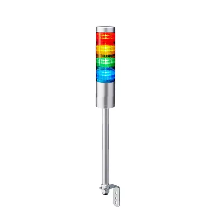 Patlite LR6 Series Coloured Signal Tower 4 Lights 24 V DC Pole Mount, LR6-402LJNU-RYGB
