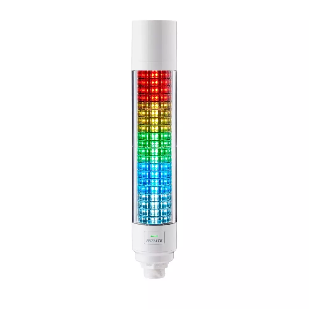 Patlite LB6-IL Series Amber Blue Cyan Green Purple Red White Buzzer IO-Link Signal Tower 21 Lights 24 V Upright, LB6-20ILWCBW