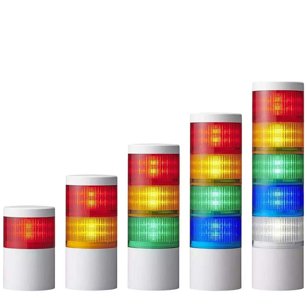 PATLITE Stacked Signal Light Signal Tower AC 100-240 V Rated Voltage, LR10-4M2WJBW-RGYB