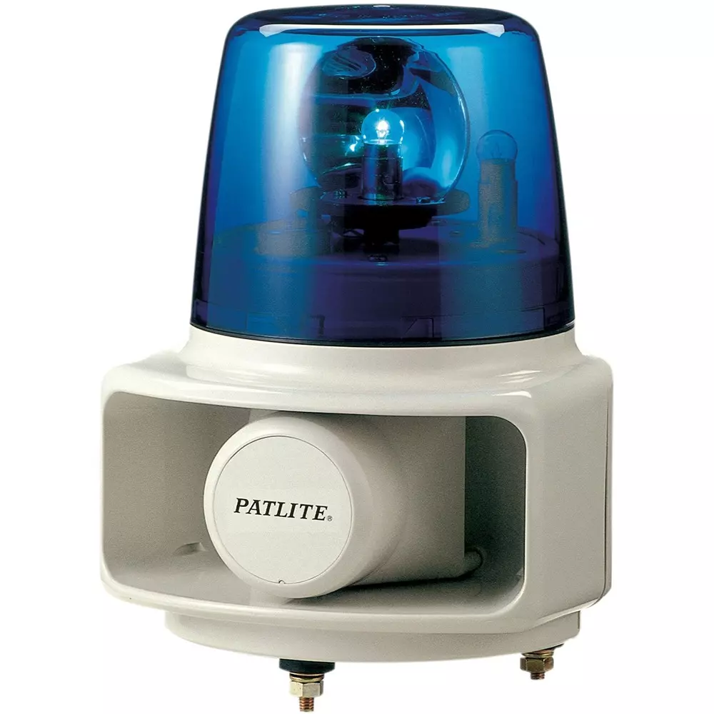 PATLITE Horn Speaker Integrated Multi Electronic Sound Revolving Light AC200 Blue, RT-200C-B