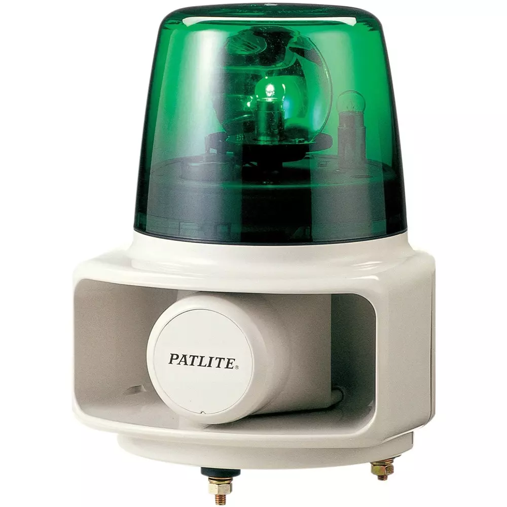 PATLITE Horn Speaker Integrated Multi Electronic Sound Revolving Light AC200 Green, RT-200C-G