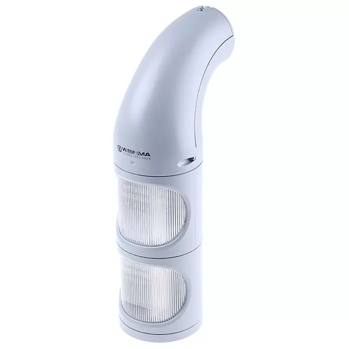 Werma Signal Tower 894 Series Clear Green/Red (LED Colour) 2 Lights 24 V DC Tube Wall Mount, 894.160.55