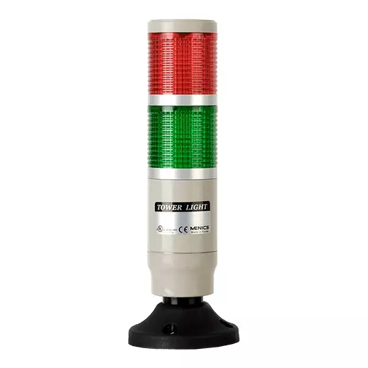 Autonics Tower Warning Light 220 VAC Red, Green Lens Color, MT4B-2CLG-RG