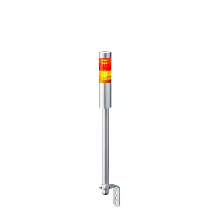 Patlite LR4 Series Coloured Signal Tower 2 Lights 24 V DC Pole Mount, LR4-202LJNU-RY