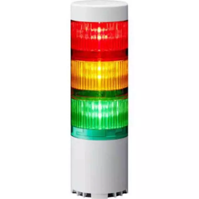 Patlite LR6-USB Series Coloured Buzzer Signal Tower 3 Lights 5 V DC (USB-bus power) Direct Mount, LR6-3USBW-RYG