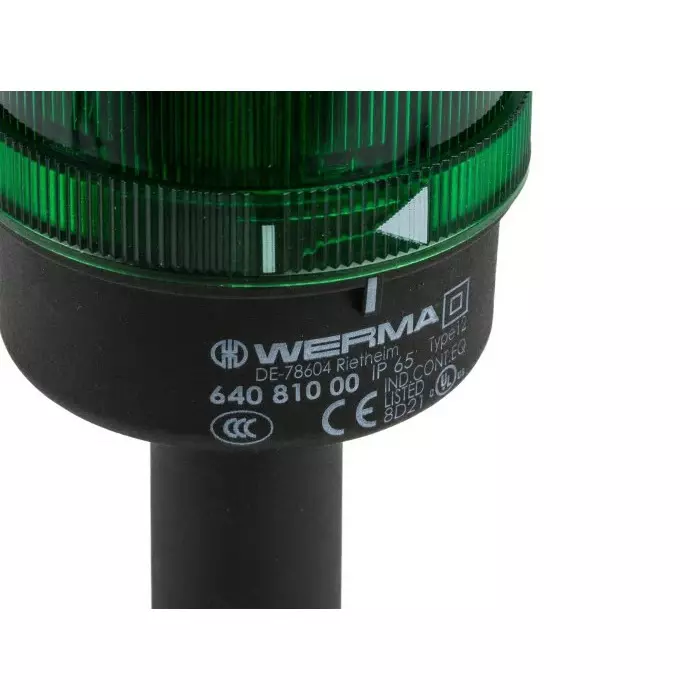 Werma Signal Tower KombiSIGN 71 Series Red/Green 2 Lights 24 V Tube-mounted, 649.240.06