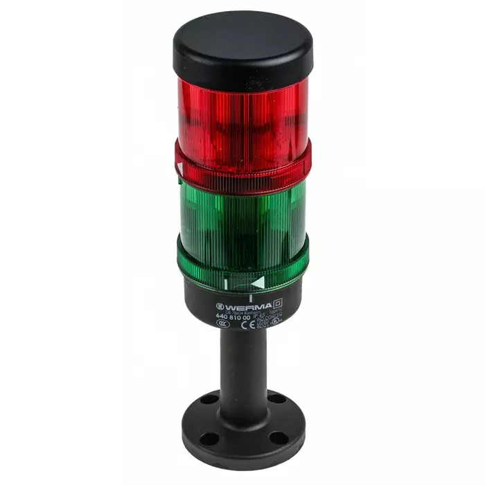 Werma Signal Tower KombiSIGN 71 Series Red/Green 2 Lights 24 V Tube-mounted, 649.240.06