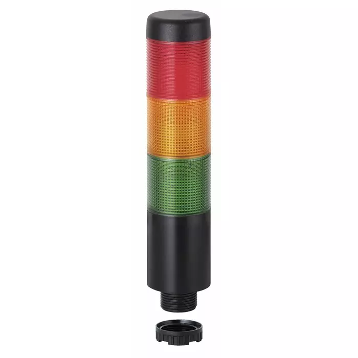 Werma Signal Tower Kompakt 37 Series Red/Green/Yellow 3 Lights 12 V Base Mount, 698.110.74