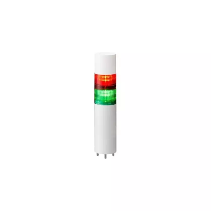 Patlite LR Series Multicolour Buzzer Signal Tower 2 Lights 24 V DC Direct Mount, LR6-202WMBW-RG+FB295