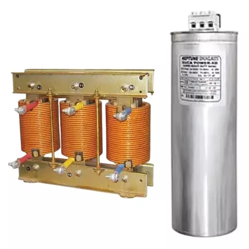 Neptune Harmonic Block Reactor With Duca Power Capacitor Combo Rating 5 kVAR 3 Phase Aluminium Wound 7% Filtering Factor 440 V