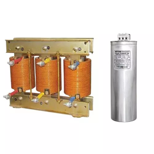 Neptune Harmonic Block Reactor With Duca Power XD Capacitor Combo Rating 5 kVAR 3 Phase Aluminium Wound 7% Filtering Factor 440 V
