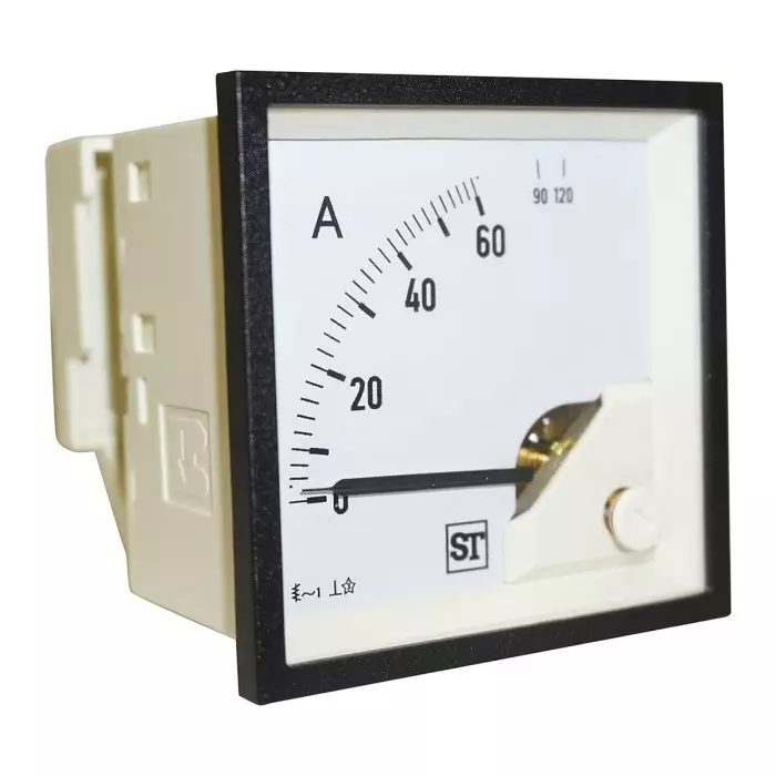 Sifam Tinsley Sigma Analogue Panel Ammeter 60A AC, 72 mm x 72 mm Moving Iron, EQ74-I2022N1CAW0ST