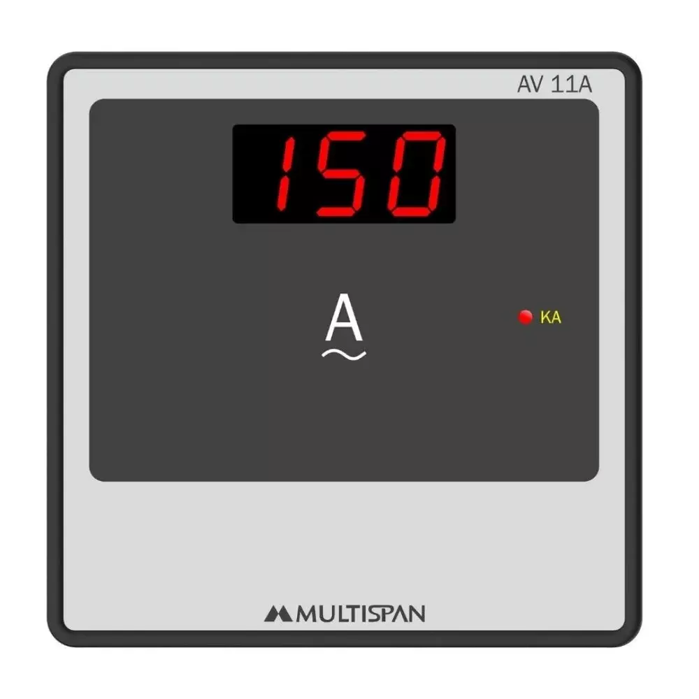 multispan-1-phase-ammeter-7-segment-4-digit-led-display-0-30-a-current-range-and-96-x-96-x-63-mm-size-av-11a