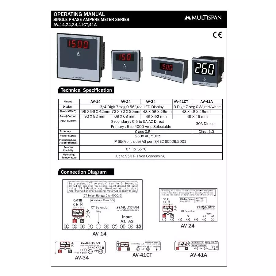 multispan-1-phase-ammeter-7-segment-4-digit-led-display-0-30-a-current-range-and-48-x-48-x-66-mm-size-av-41a