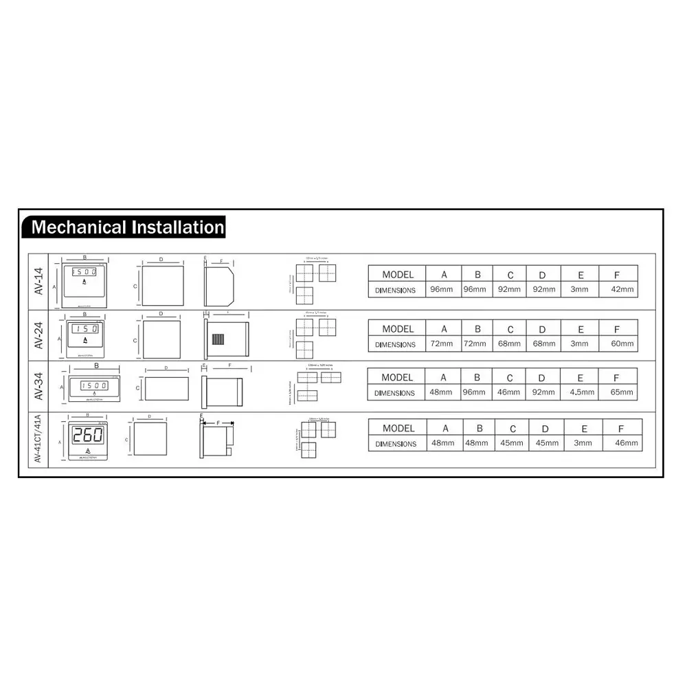 multispan-1-phase-ammeter-7-segment-4-digit-led-display-0-30-a-current-range-and-48-x-48-x-66-mm-size-av-41a