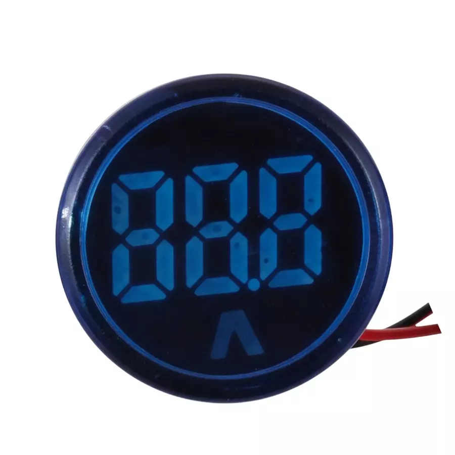 G-SENS Amp Meter 22.5 mm Plastic Round Blue, AD101-22VM