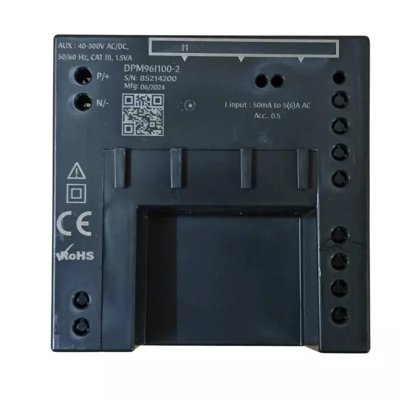 secure-dpm-series-ac-ammeter-1-phase-1-line-4-digit-led-display-96x96-mm-50-ma-to-6-a-range-and-05-accuracy-class-dpm-i100