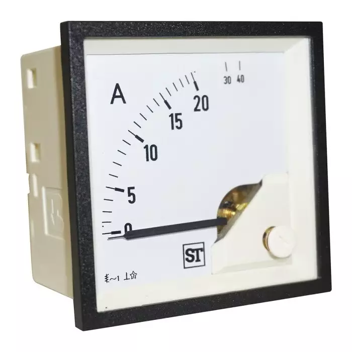 Sifam Tinsley Sigma Analogue Panel Ammeter 20A AC, 68 mm x 68 mm Moving Iron, EQ74-I1522N1CAW0ST