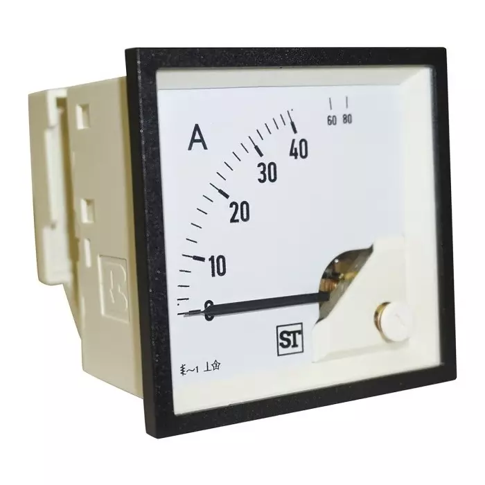 Sifam Tinsley Sigma Analogue Panel Ammeter 40A AC, 68 mm x 68 mm Moving Iron, EQ74-I1822N1CAW0ST