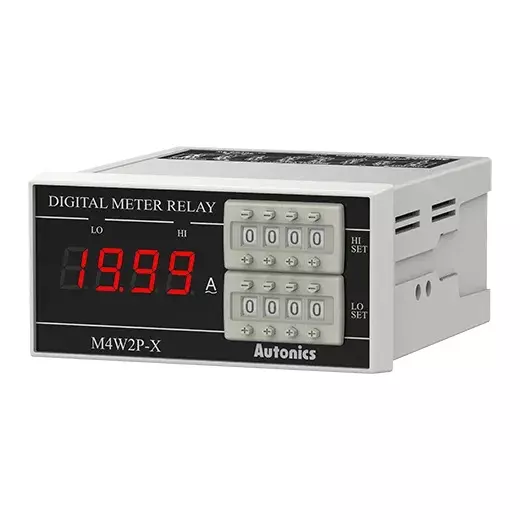 Autonics Digital Ammeter 3½-Digit 7-Segment LED 300 ms Sampling Cycle AC19.99A, M4W2P-AAR-4