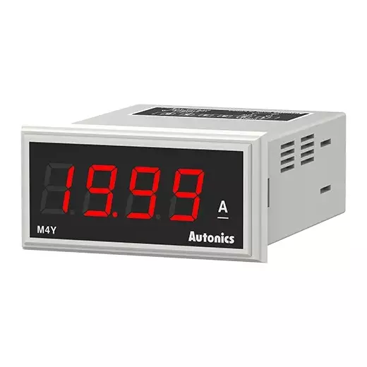 Autonics Digital Ammeter 3½-Digit 7-Segment LED 300 ms Sampling Cycle DC19.99A, M4Y-DA-6