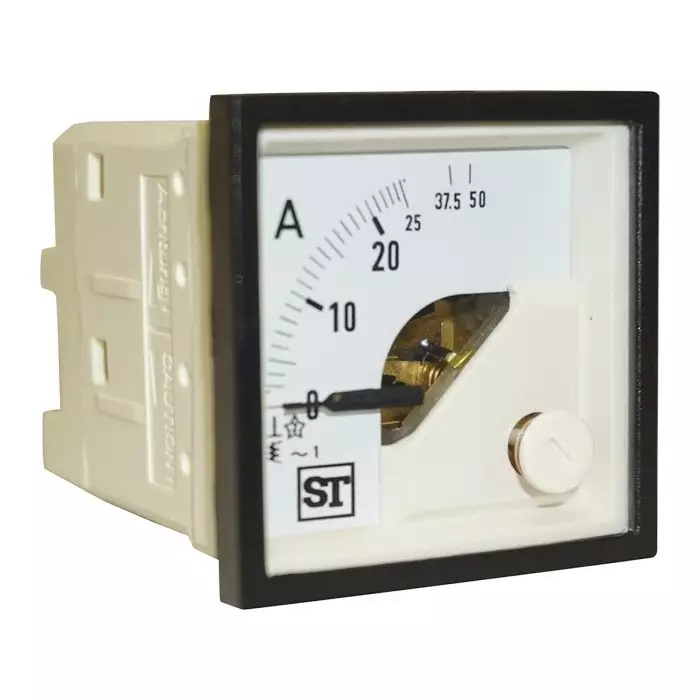 Sifam Tinsley Sigma Analogue Panel Ammeter 25A AC, 48 mm x 48 mm Moving Iron, EQ44-I1622N1CAW0ST