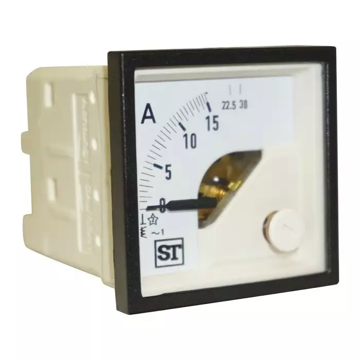 Sifam Tinsley Sigma Analogue Panel Ammeter 15A AC, 48 mm x 48 mm Moving Iron, EQ44-I1422N1CAW0ST